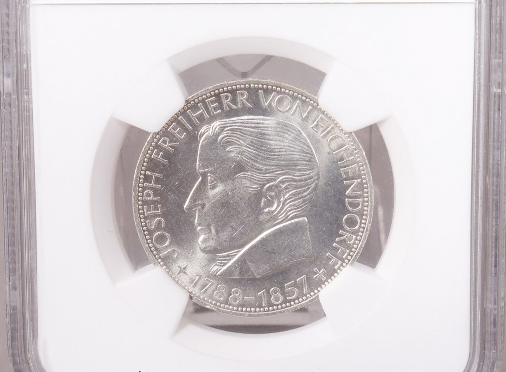 Münze, 5 DM, Joseph von Eichendorff, 1957  - Bild 3 aus 4