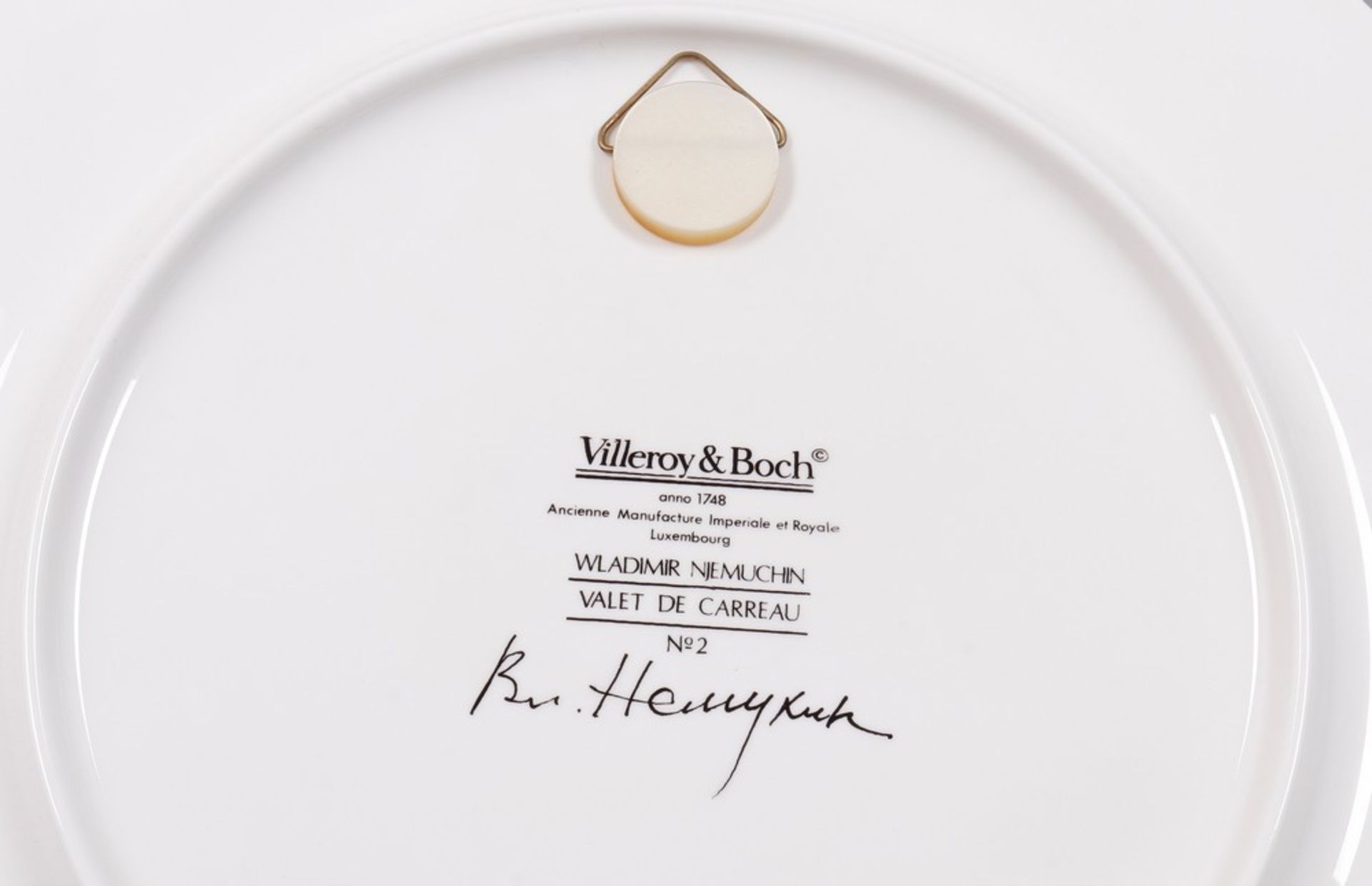 Artist plate, Villeroy & Boch, decor by Vladimir Njemuchin (1925, Moscow - 2016, Moscow), No 2 (Val - Image 3 of 3