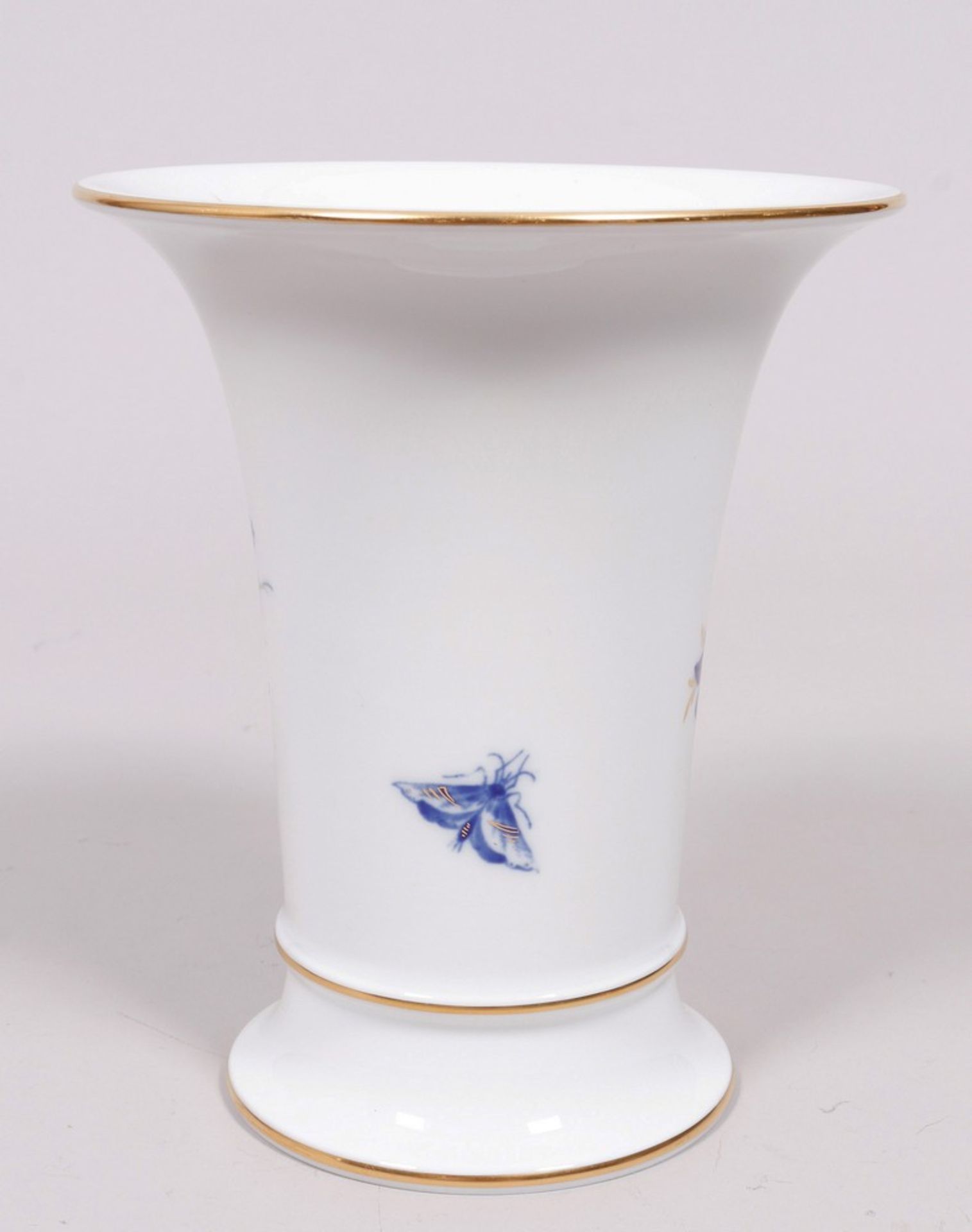 Small trumpet vase, Meissen, "aquatint decor", 20th C. - Image 4 of 5
