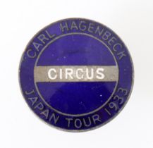 Carl Hagenbeck Circus, badge with screw disc