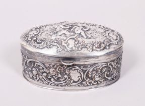 Deckeldose, Silber, 13 Loth, wohl Hanau, um 1900