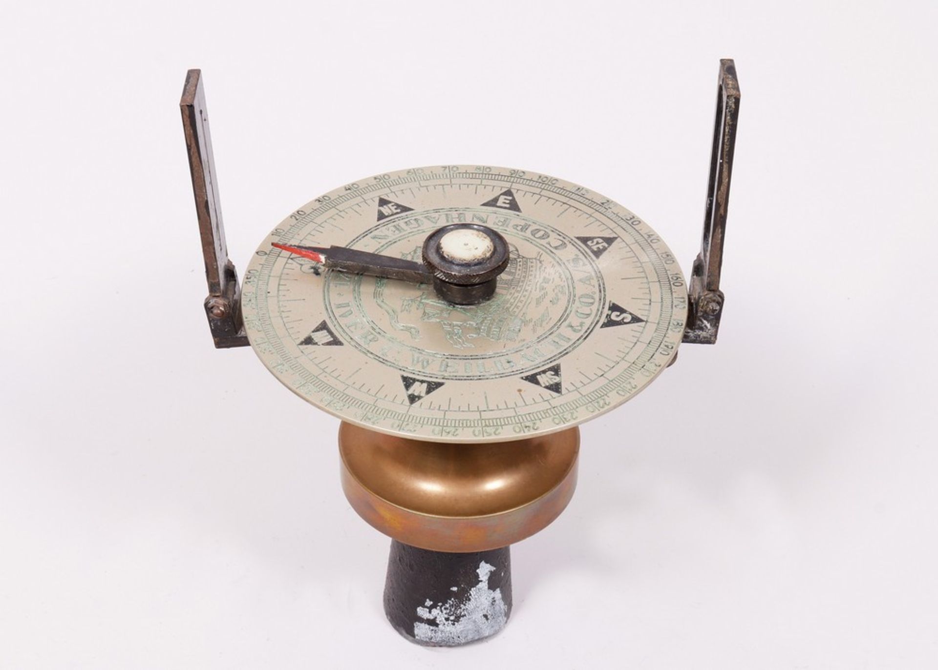 Nautical taximeter/dry compass, Iver C. Weilbach & Co., Copenhagen, 20th C.