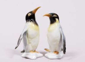 Zwei Pinguine, Karl Ens, Volkstedt, 20.Jh.