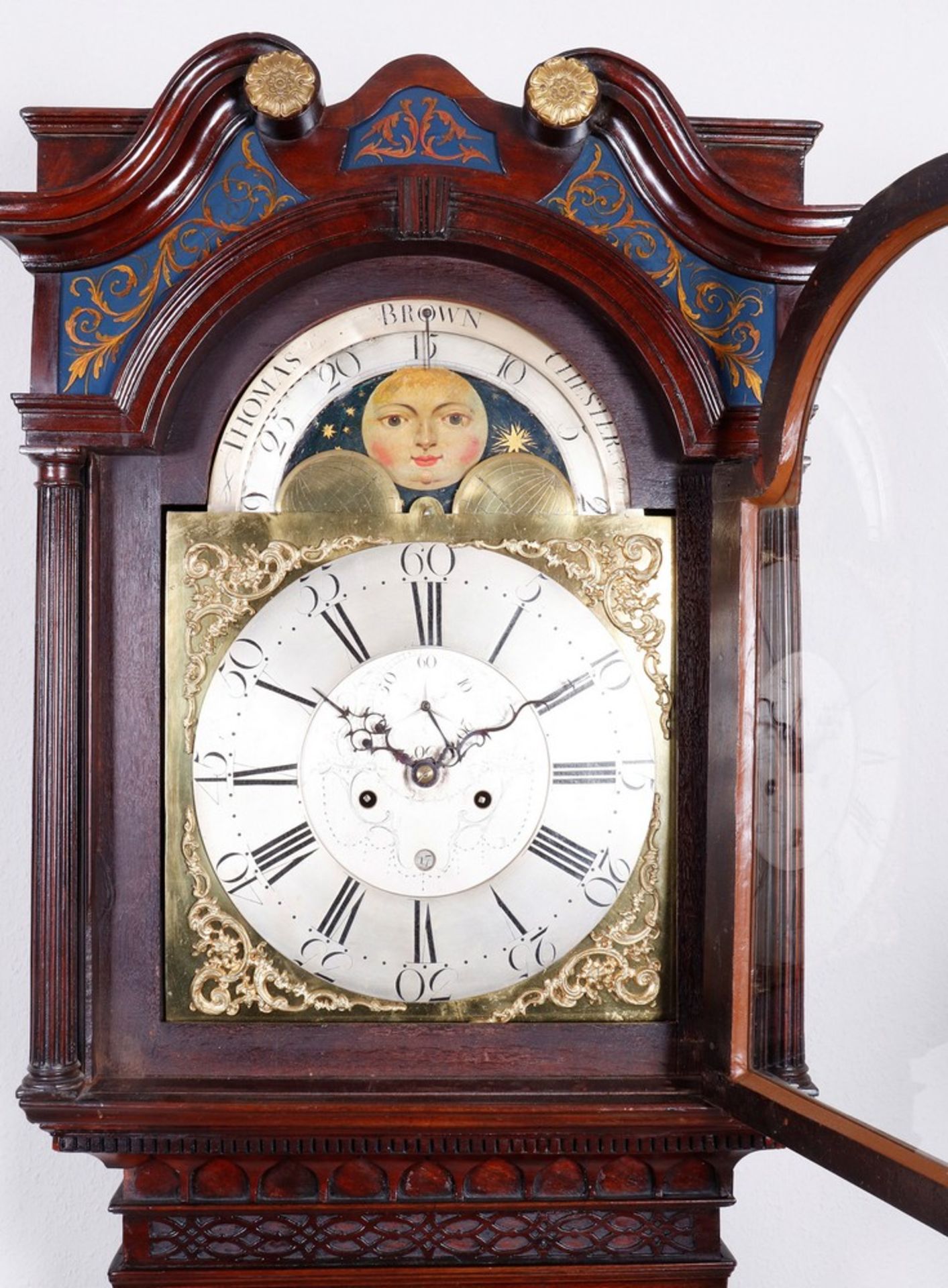 Standuhr, Thomas Brown, Chester, England, um 1780  - Bild 2 aus 4