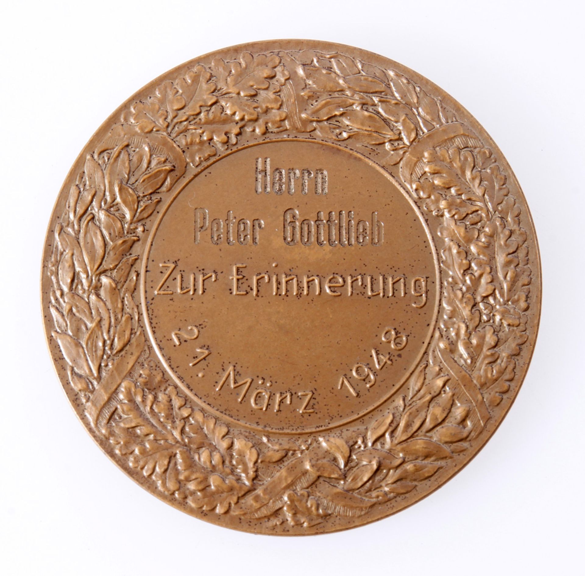 Carl Hagenbeck, commemorative medal 100 years Hagenbeck in Hamburg Stellingen, 1848-1948 - Image 2 of 2