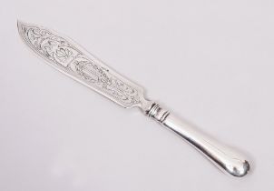 Fisch-Vorlegemesser, 800er Silber, Prag, Österreich-Ungarn, 1872-1922