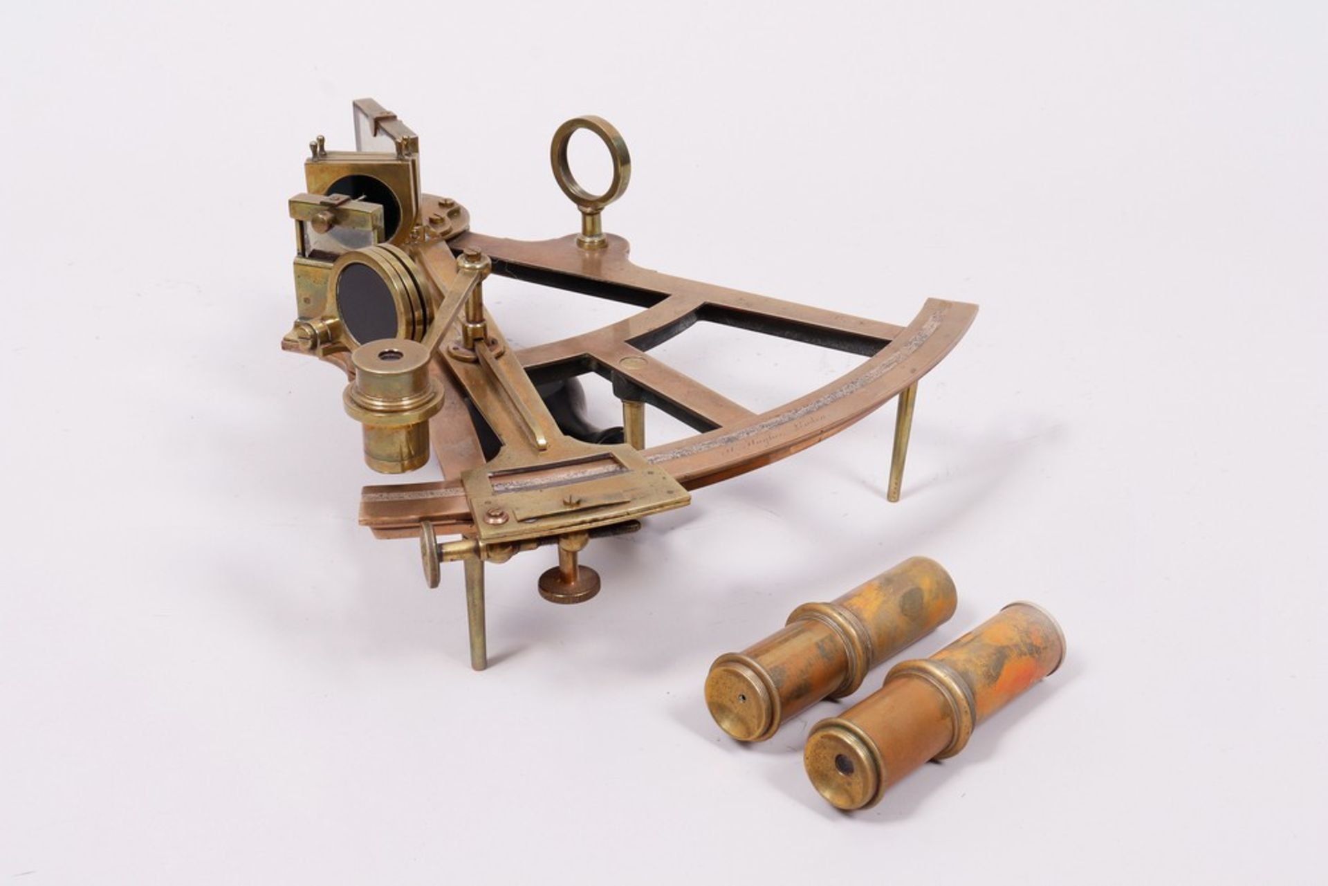 Sextant in transport box, M. Hughes, London, 2.H. 19th C. - Image 2 of 5