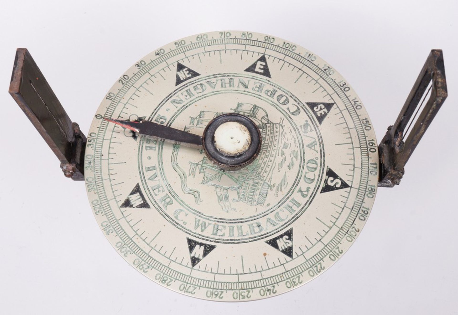 Nautical taximeter/dry compass, Iver C. Weilbach & Co., Copenhagen, 20th C. - Image 3 of 3