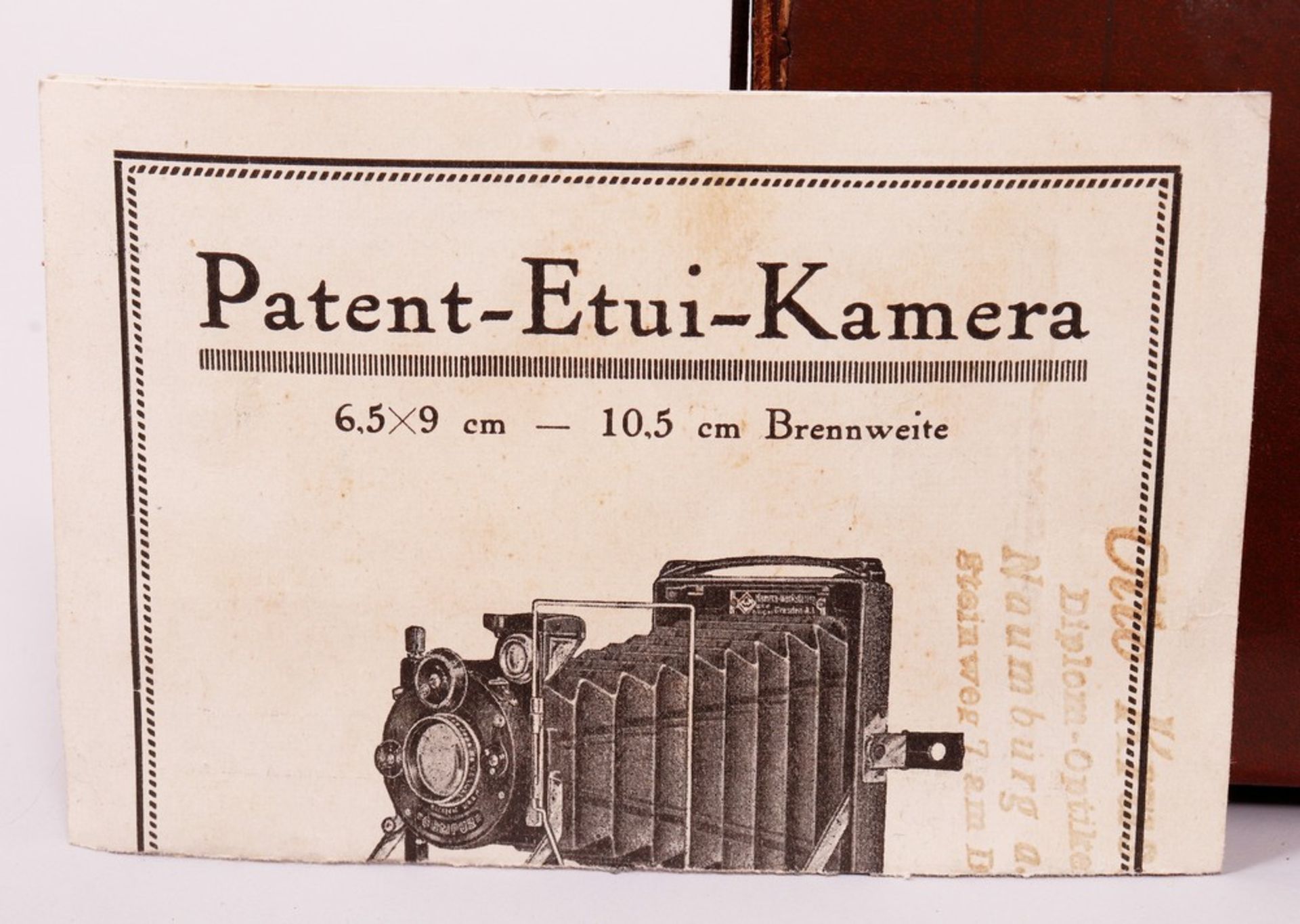 Small plate camera in case, K.W. Camera workshop Guthe & Thorsch, Dresden, c. 1930 - Image 7 of 7