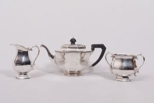 Teekanne, Sahnegießer, Zuckerschale, 925er Silber, Mappin & Webb, Sheffield, um 1920-21/1928-29