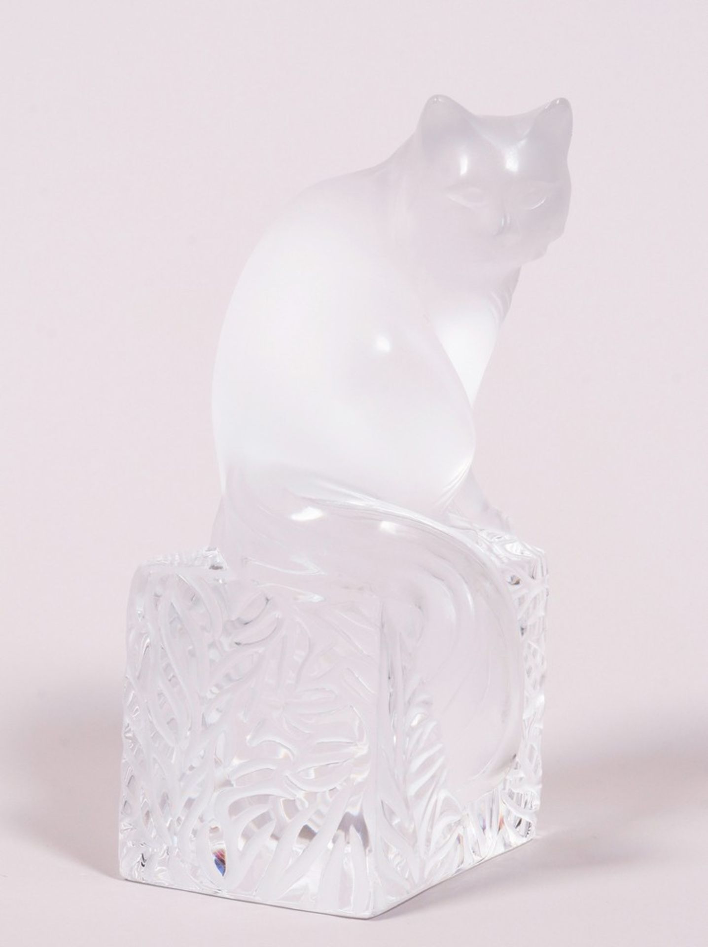 Cat, Lalique France, France, 2nd half 20th C.