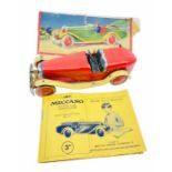 Meccano Motor Car Constructor Car - ready built. With part of box lid and part instructions (AF)