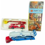 A Corgi Toys No.1127 Simon Snorkel Fire Engine (boxed), Corgi Toys Carrimore Car Transporter (