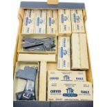 A collection of Trix TTR 3 Rail Track - All Boxed, including Points etc 1x tray (qty)
