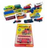 A group of diecast to include: Matchbox Superfast No.62 Rat Rod Dragster (boxed), Matchbox Superfast