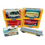 A collection of Minic Motorways (Tri-Ang) vehicles -  To Include: M1548 Car Transporter (boxed/parts