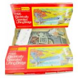 2x Hornby R195 Electrically Operating Lifting Bridge Kits - contents remain unchecked for