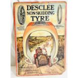 An early 20th century poster for Desclee non-skidding tyres, published by John Parry and co, London,