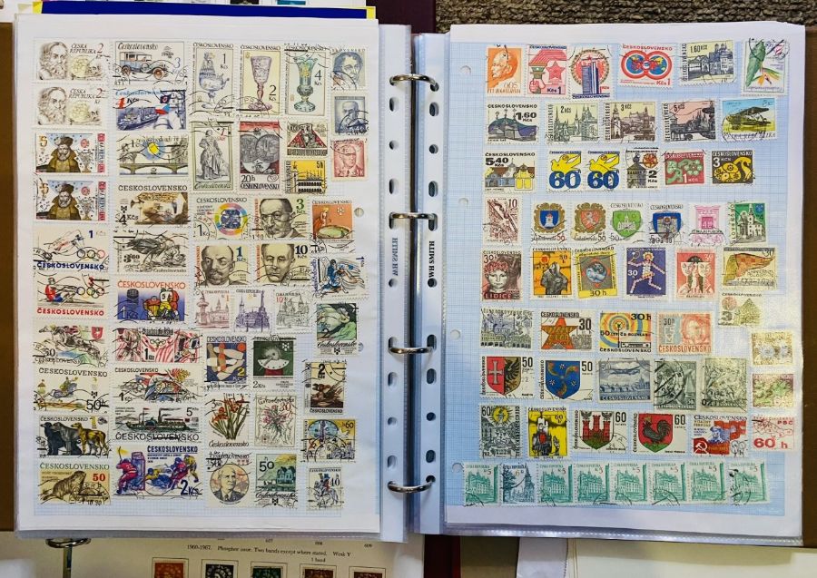 Stamps. Several albums in plastic crate containing more modern issues worldwide, duplicated, at - Bild 4 aus 5