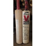 Two signed cricket bats, one signed by the Pakistan team (2)