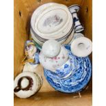A collection of mostly late 18th century and early 19th century pottery. To include; teabowls and