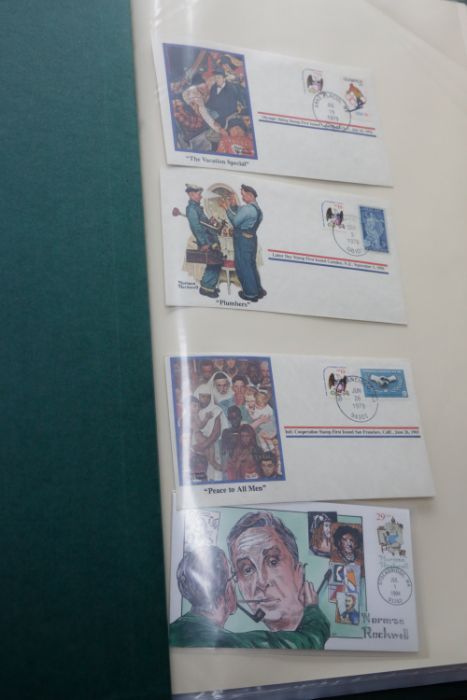 Rockwell, Norman (Illust.). A collection of commemorative stamps, including sheets & first day - Bild 2 aus 2