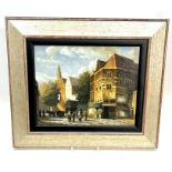 L.Roth (20th century) 17th century Continental street scenes with numerous figures, signed lower