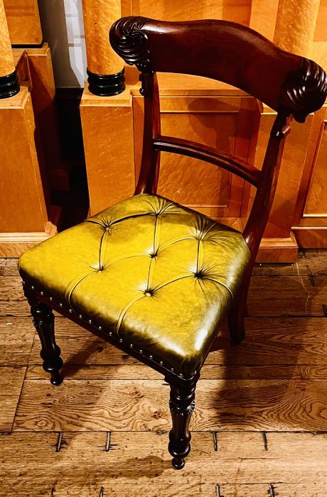 A William IV and later mahogany writing table, leather inlay writing surface with moulded edge - Image 2 of 3