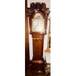 A George III oak and mahogany 8-day longcase clock by William Rubottam (Robottom) of Tarporly,