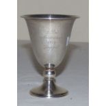 A Swedish silver vase (830 fineness with a tolerance of 0.08), with inscription, by C.G.Hallberg,