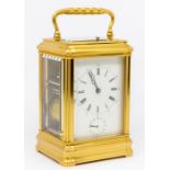 A Martin and Son London Drocourt grand sonnerie carriage clock with alarm and repeat. Two-train