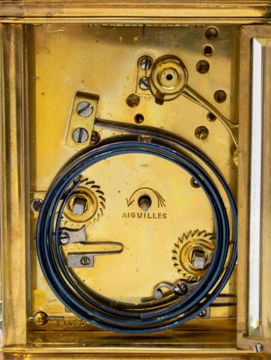 A French Margaine Grand Sonnerie carriage clock. Two-train spring movement - serial number 11485 - - Bild 4 aus 5