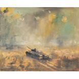 *********  THIS LOT HAS BEEN WITHDRAWN ******** English School, 20th Century Tank oil on board, 41 x