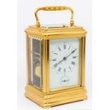 A Henry Capt Drocourt Gran Sonnerie 8-day French carriage clock with alarm and repeat, in a brass