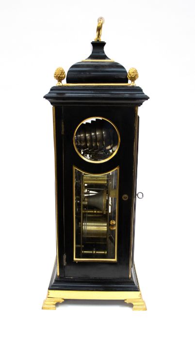 A Thomas Moore of Ipswich three-train verge table clock. Striking on 8 bells and a single bell, with - Bild 3 aus 4