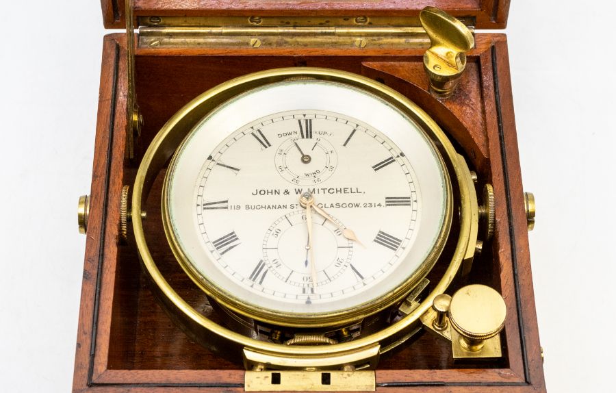 Late Victorian Marine Chronometer by John & W Mitchell 119 Buchanan Street, Glasgow. Number 2314. 4" - Bild 8 aus 11