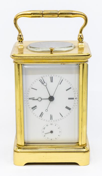 ****Auctioneer to announce two hairlines to dial coners**** A Drocourt cased French carriage clock - Bild 3 aus 6