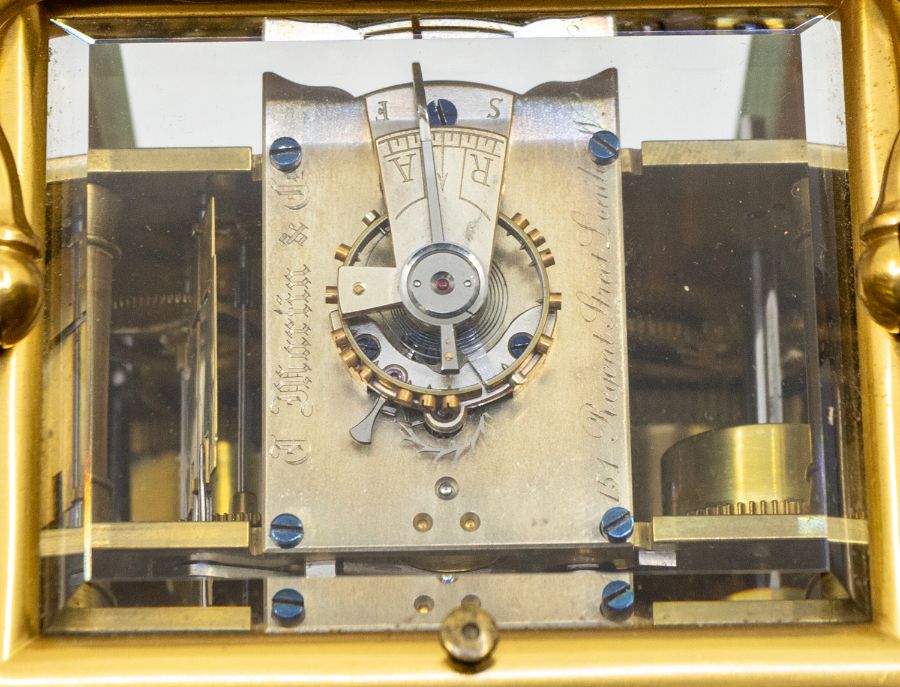 A Martin and Son London Drocourt grand sonnerie carriage clock with alarm and repeat. Two-train - Bild 5 aus 5