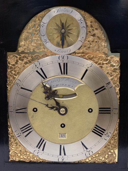 A Thomas Moore of Ipswich three-train verge table clock. Striking on 8 bells and a single bell, with - Bild 2 aus 4