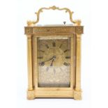 An exceptionally fine engraved James McCabe London twin fusée carriage clock, No. 2967, striking