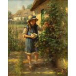 William Kay Blacklock ARCA (British, 1872–1924) Little Miss Sunshine oil on board, 50 x 40cm