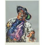 After Maggie Hambling (b.1945) , George Melly, limited edition lithograph, signed in pencil and