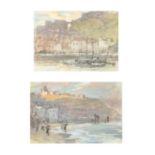 Horace A Mummery 1867-1954, Scarborough 1935, a pair, taken from sketchbook, oils, approx 12 x