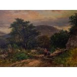 John Syer (1815-1885) Faggot Caverns, North Wales. oil on canvas, 30cm x 40.5cm  signed and dated (