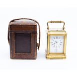 Henry Capt Grand Sonnerie French carriage clock of small proportions, chiming on a gong with