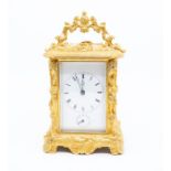 Moser of Paris strike repeat carriage clock. Serial number 5041. A lovely decorated clock in a