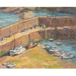 *********** REVISED DESCRIPTION as of 4/1/23**** 20th Century English School Harbour Scene  oil on