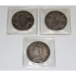 1887 Queen Victoria Double Florin quantity 2 1889  Queen Victoria Double Florin