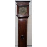 John Hocker of Reading, a mid 18th century oak longcase clock. The thirty hour movement with