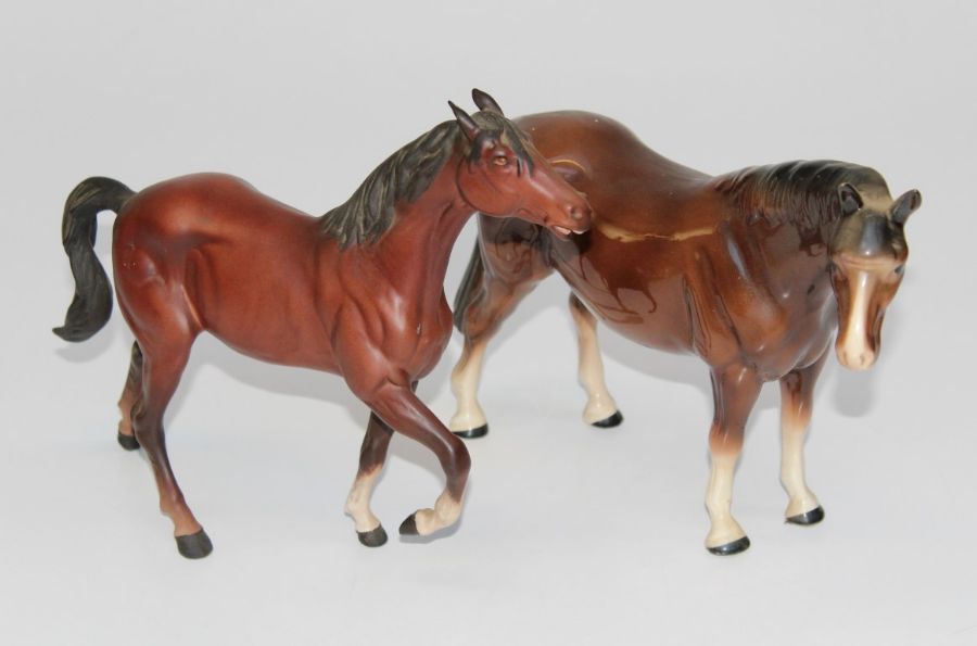 A Beswick figure 2829 Spirit of Fire in matt brown, H20cm and another similar Beswick figure of a